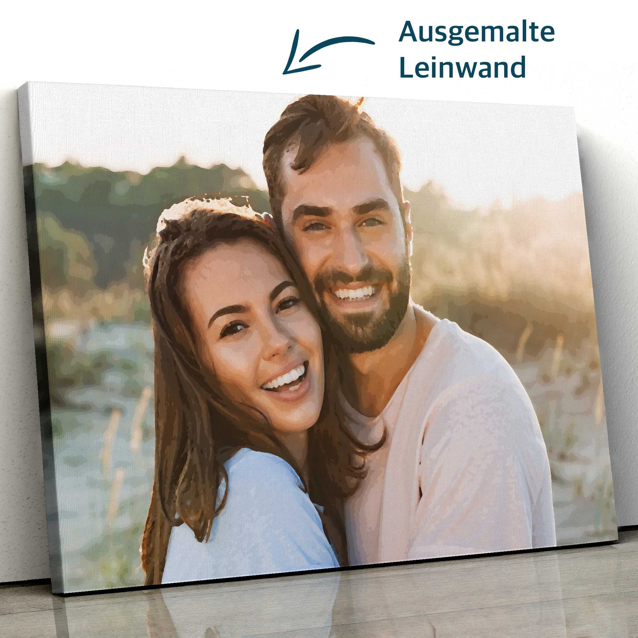 "Eigenes Foto" - Personalisiertes Malen nach Zahlen auf Leinwand